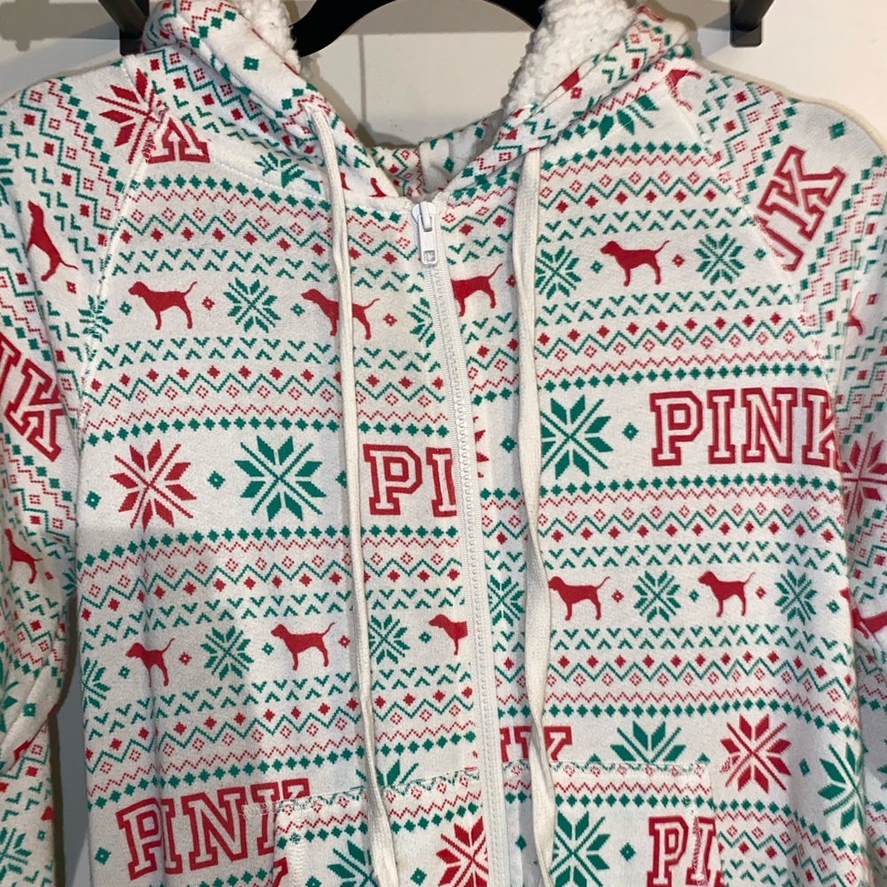 Victoria Secret PINK pajama one piece zip up